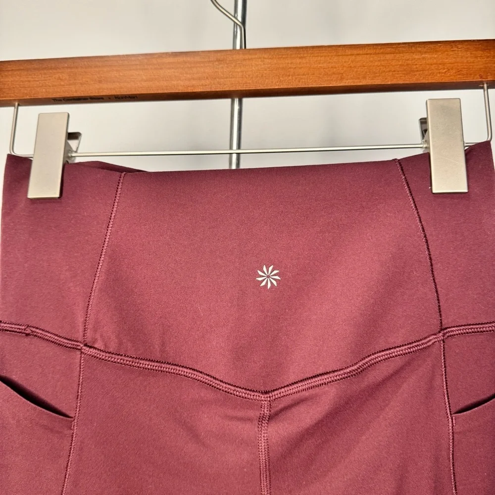 Athleta Women's Salutation Stash Pocket II  7” Biker Shorts Purple - Size Small - Picture 5 of 6
